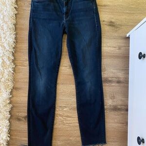 MOTHER Women's Deep Indigo Skinny Jeans
